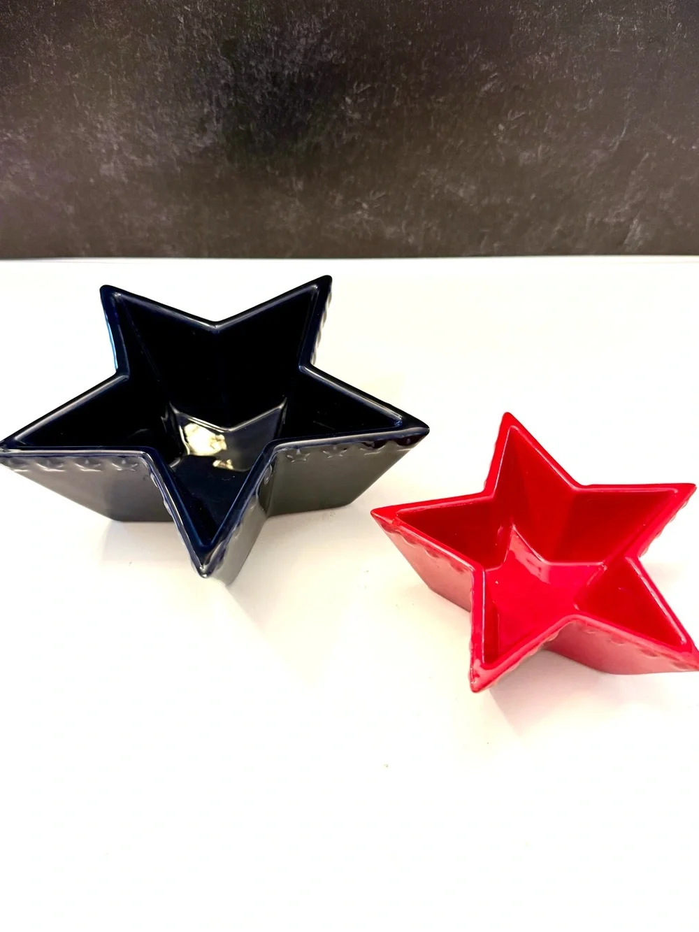 Celebrate 250 years Red & Blue Star Serving Bowls with Patriotic Plates & Cups